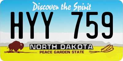 ND license plate HYY759