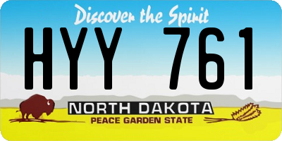 ND license plate HYY761
