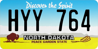 ND license plate HYY764