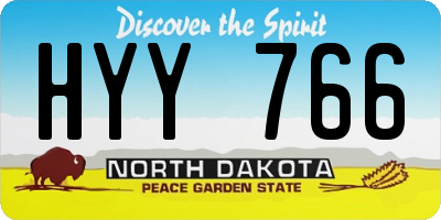 ND license plate HYY766