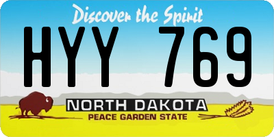 ND license plate HYY769