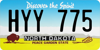 ND license plate HYY775