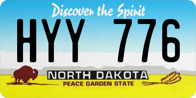 ND license plate HYY776
