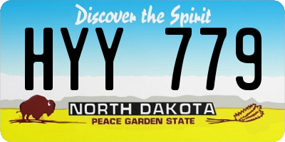 ND license plate HYY779