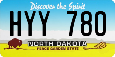 ND license plate HYY780
