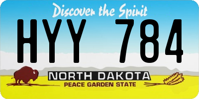 ND license plate HYY784