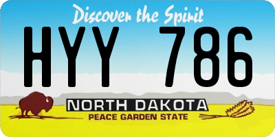 ND license plate HYY786