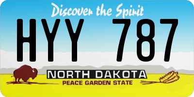 ND license plate HYY787