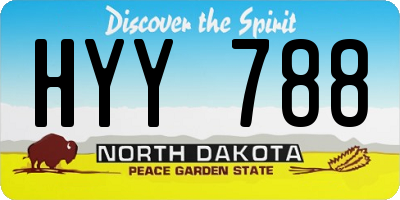 ND license plate HYY788
