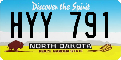 ND license plate HYY791