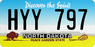 ND license plate HYY797