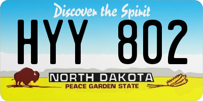 ND license plate HYY802