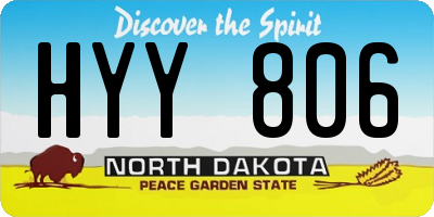 ND license plate HYY806