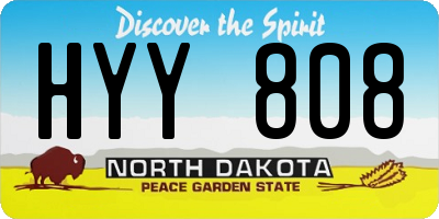 ND license plate HYY808