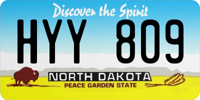 ND license plate HYY809