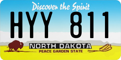 ND license plate HYY811
