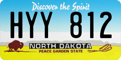 ND license plate HYY812
