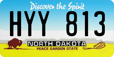 ND license plate HYY813