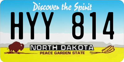 ND license plate HYY814