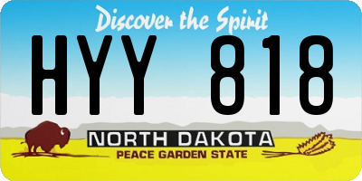 ND license plate HYY818