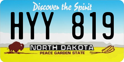 ND license plate HYY819