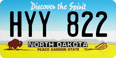 ND license plate HYY822