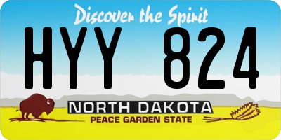 ND license plate HYY824