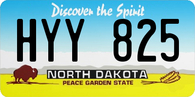 ND license plate HYY825