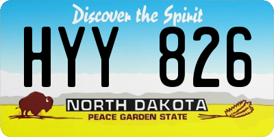 ND license plate HYY826