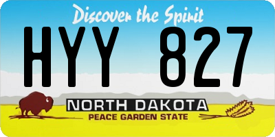ND license plate HYY827