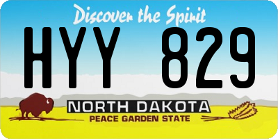 ND license plate HYY829