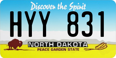 ND license plate HYY831