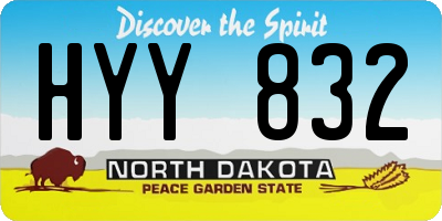 ND license plate HYY832