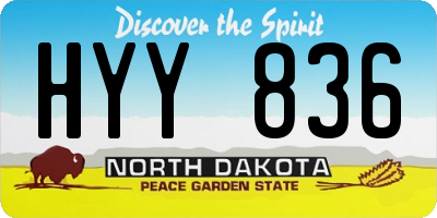 ND license plate HYY836