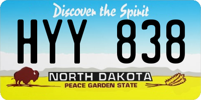 ND license plate HYY838