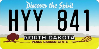 ND license plate HYY841