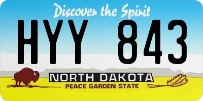 ND license plate HYY843