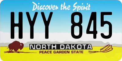 ND license plate HYY845