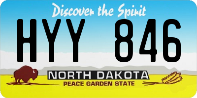 ND license plate HYY846