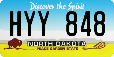 ND license plate HYY848