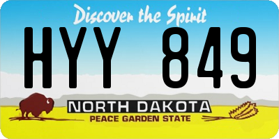 ND license plate HYY849