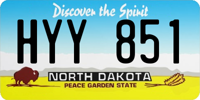ND license plate HYY851