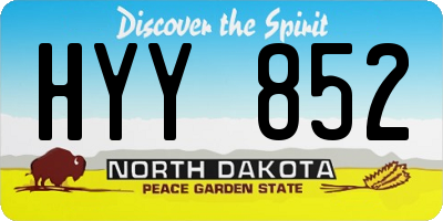 ND license plate HYY852