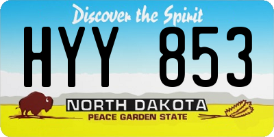 ND license plate HYY853