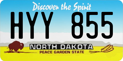 ND license plate HYY855