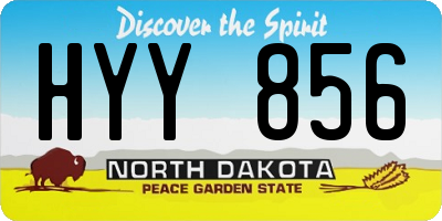ND license plate HYY856