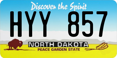 ND license plate HYY857