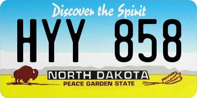 ND license plate HYY858