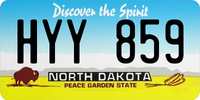 ND license plate HYY859
