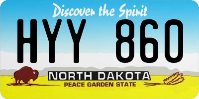 ND license plate HYY860